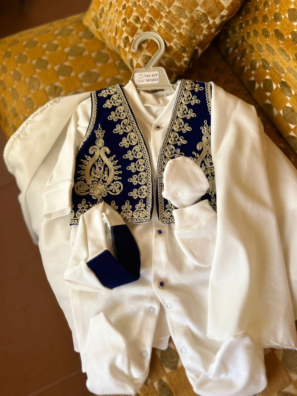 Ensemble Traditionnel 5 Pièces pour طهارة bébé 👶 – 💯conton, Qualité & Souvenir Inoubliable